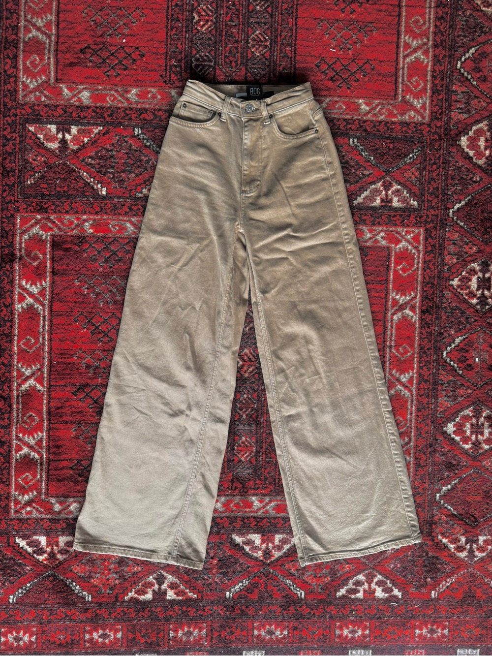 Urban Outfitters Tan/Brown Wide-Leg Jeans 24